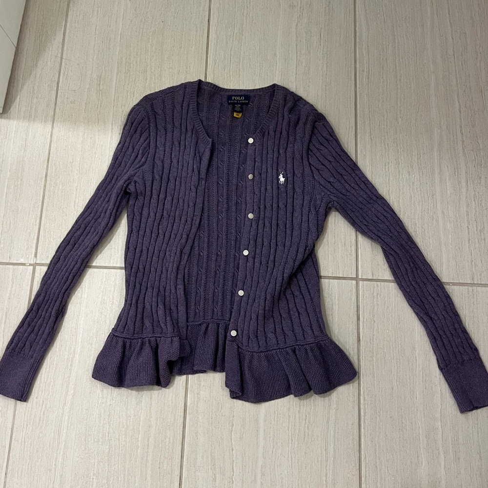 Polo ralph lauren peplum cardigan